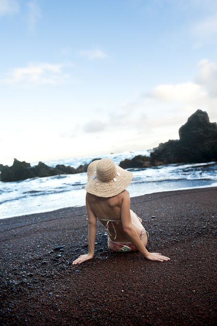 girl-on-red-sand-beach-hana